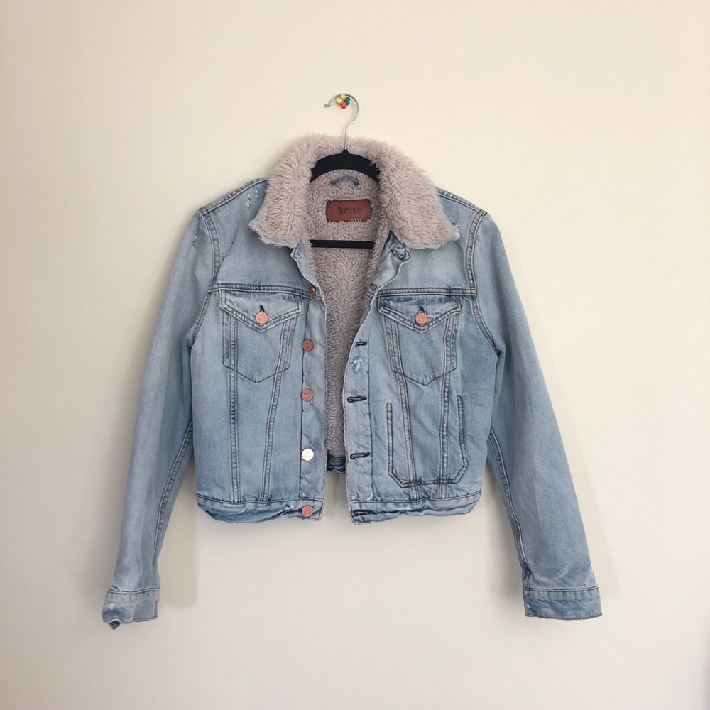 Acne Denim Sherpa Jacket
